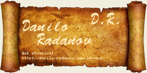 Danilo Radanov vizit kartica
